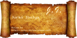Jurkó Ibolya névjegykártya