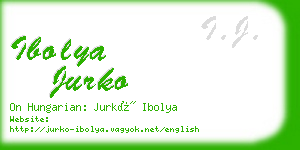 ibolya jurko business card